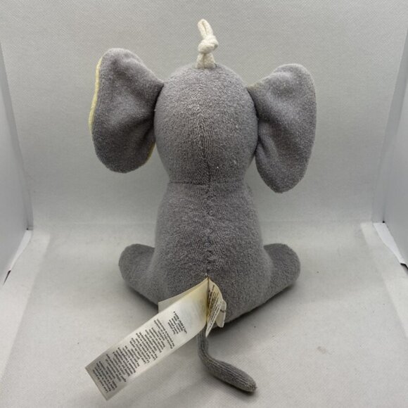 Carter’s Grey Elephant Plush Grey Yellow Ears Terry Cloth Baby Stuffed Toy - Picture 3 of 10